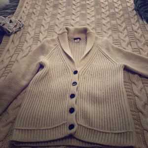 J crew wool button-up sweater